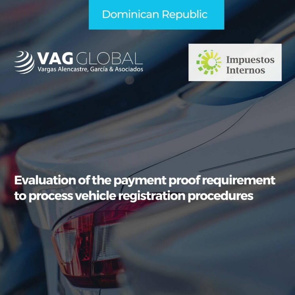 Evaluation of the payment proof requirement to process vehicle registration procedures