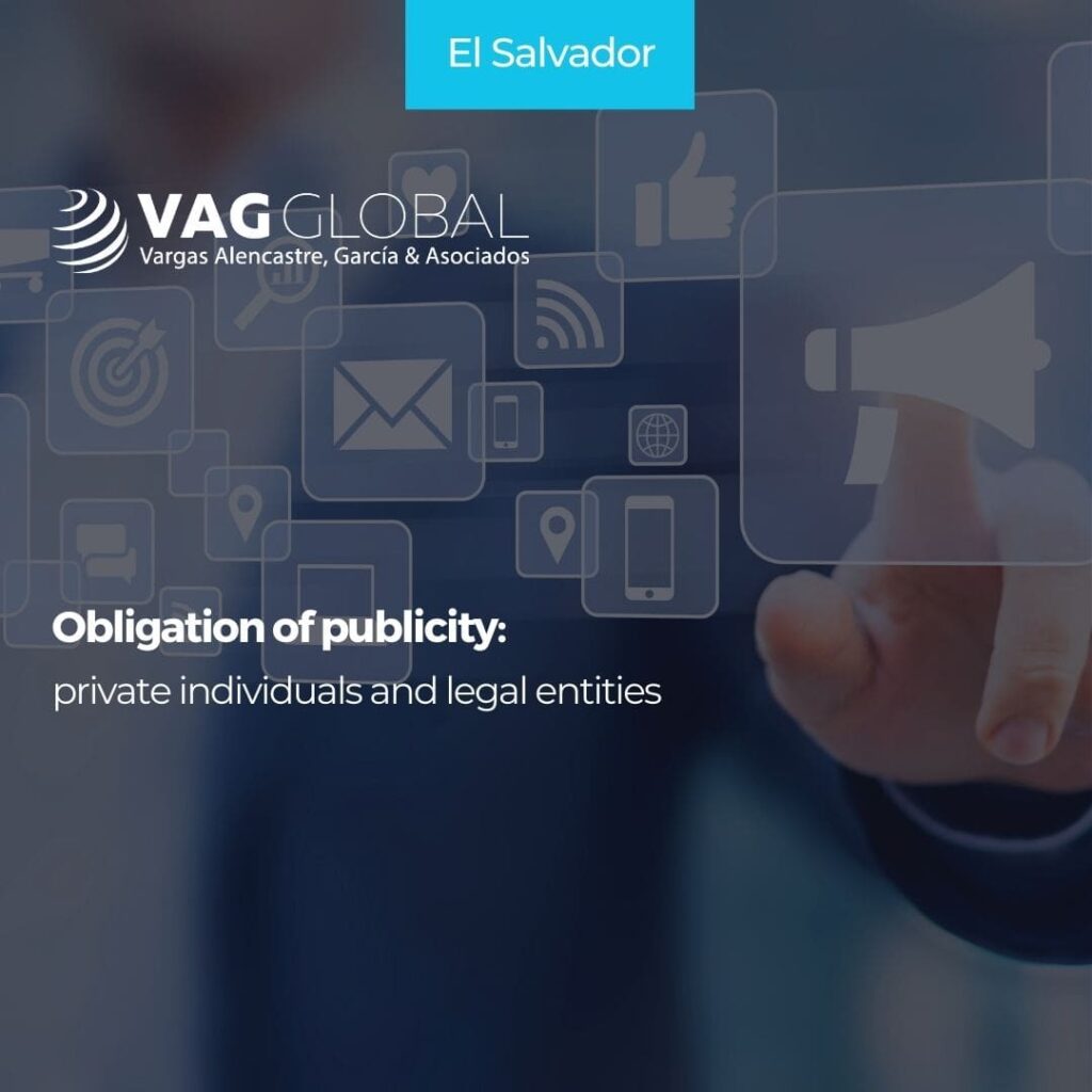 Obligation of publicity private individuals and legal entities