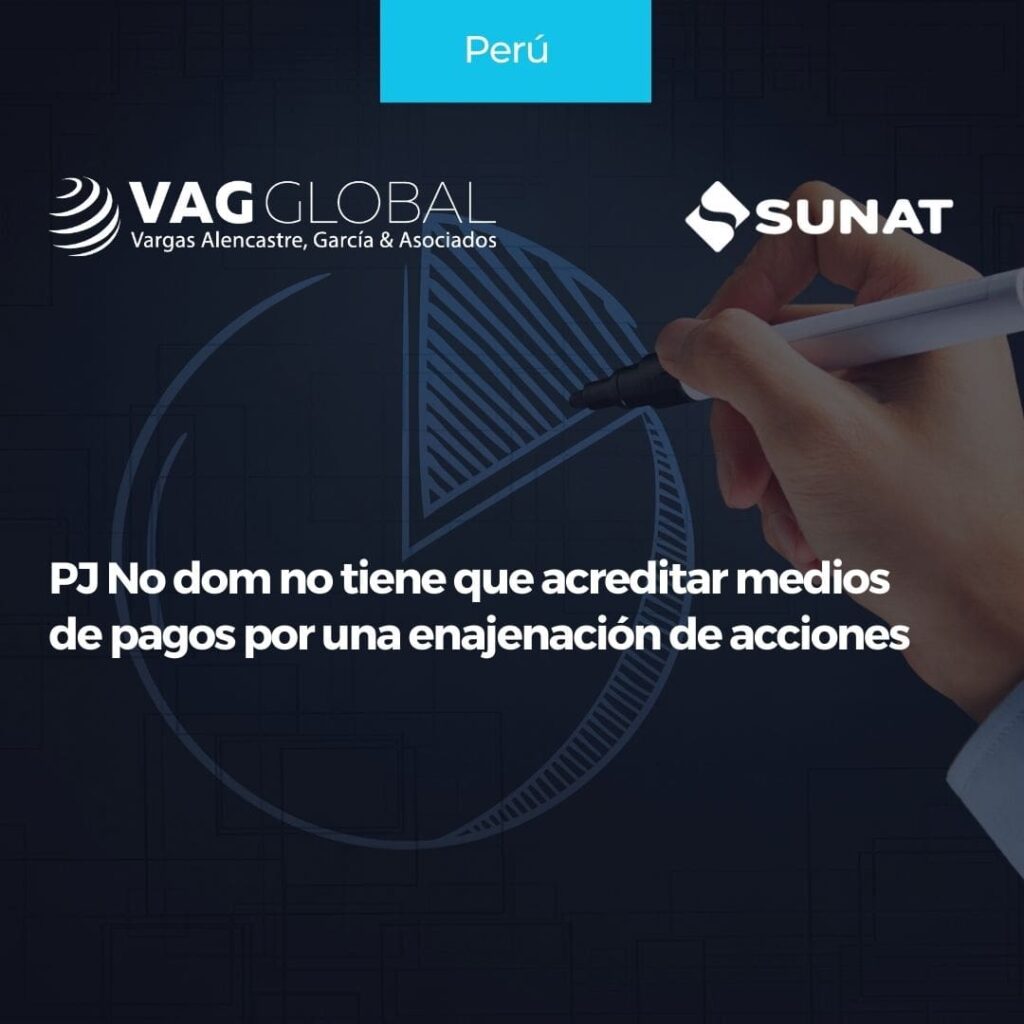 PJ No dom no tiene que acreditar medios de pagos por una enajenación de acciones