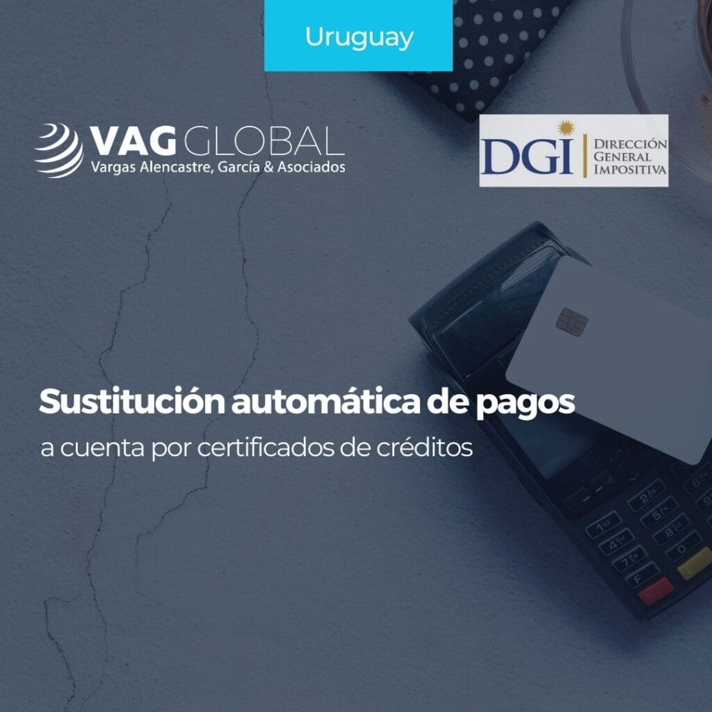 Sustitución automática de pagos a cuenta por certificados de créditos