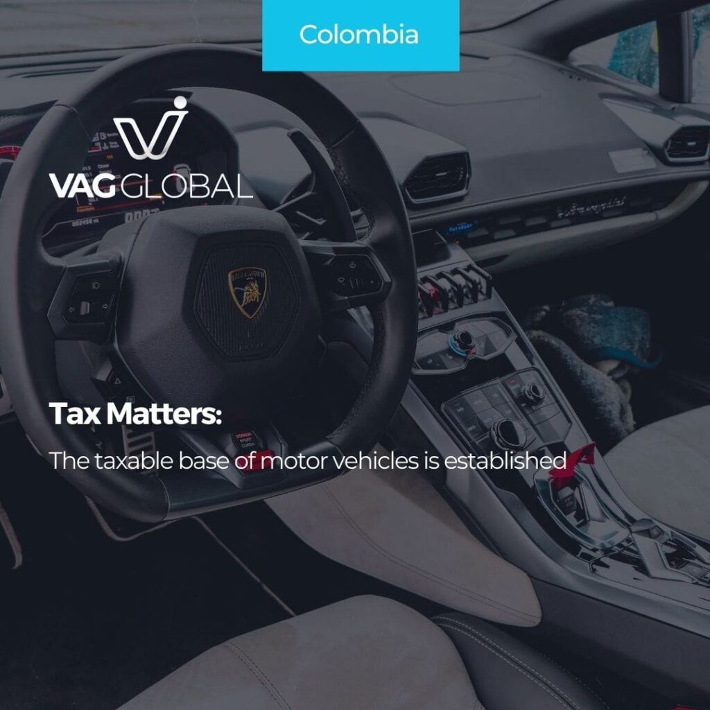 Tax Matters The taxable base of motor vehicles is established