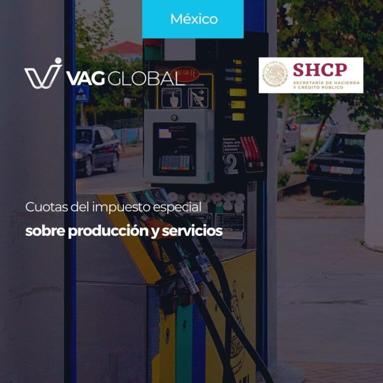 Cuotas del impuesto especial sobre producción y servicios - VAG GLOBAL