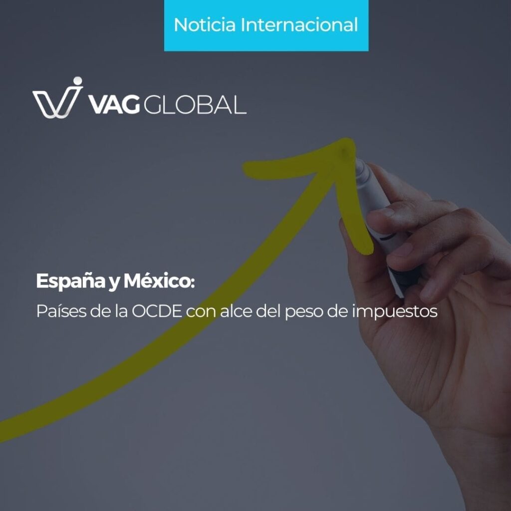 España y México Países de la OCDE con alce del peso de impuestos
