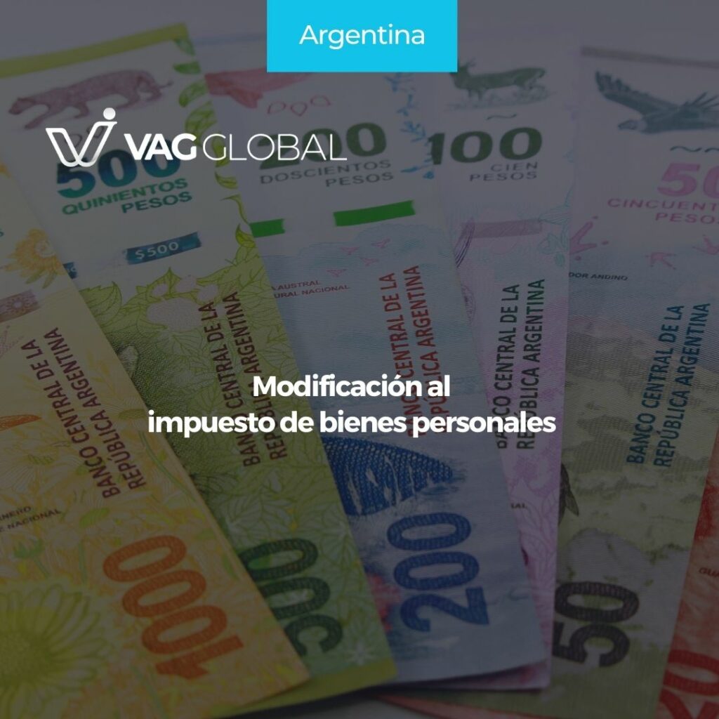 Modificación al impuesto de bienes personales
