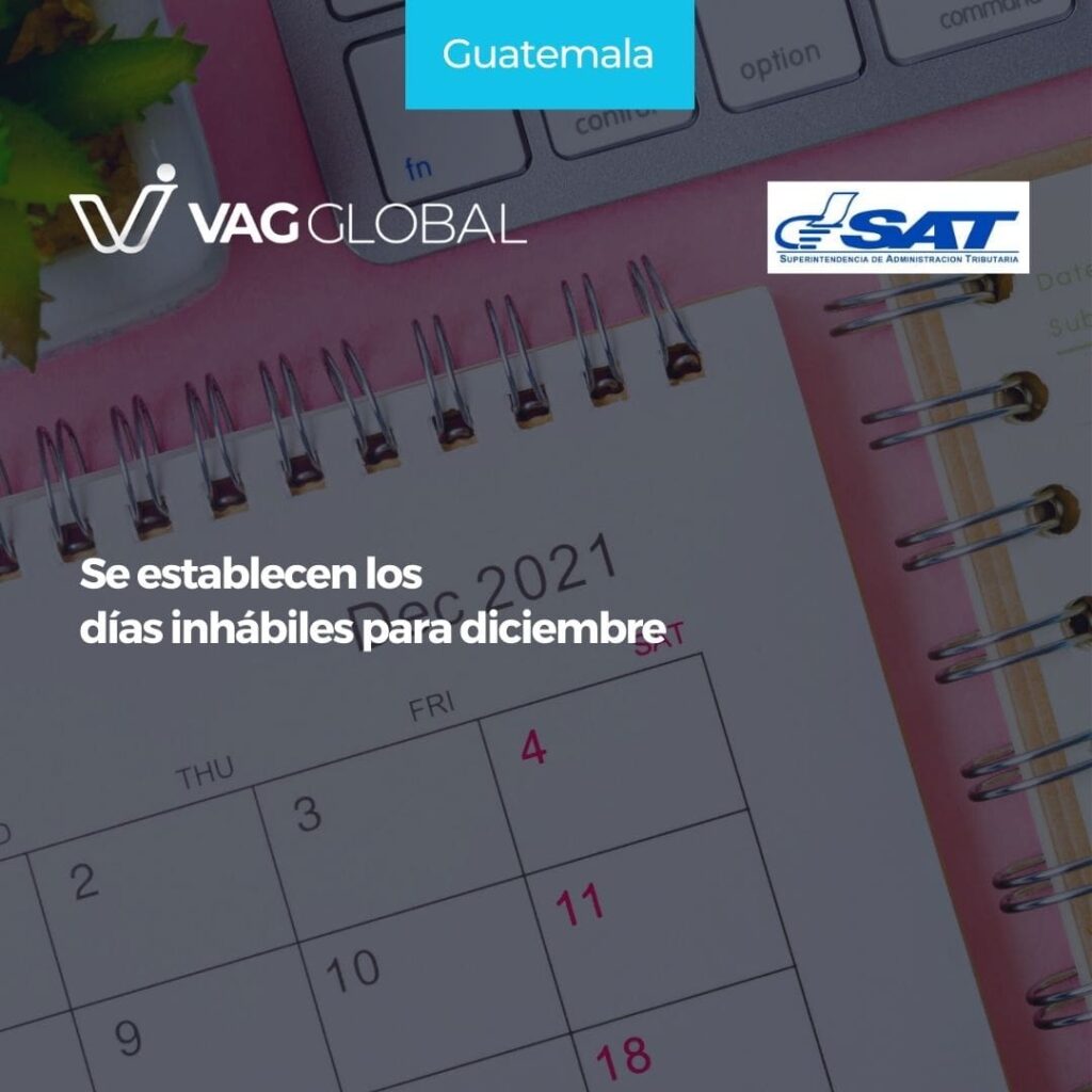 Se establecen los días inhábiles para diciembre