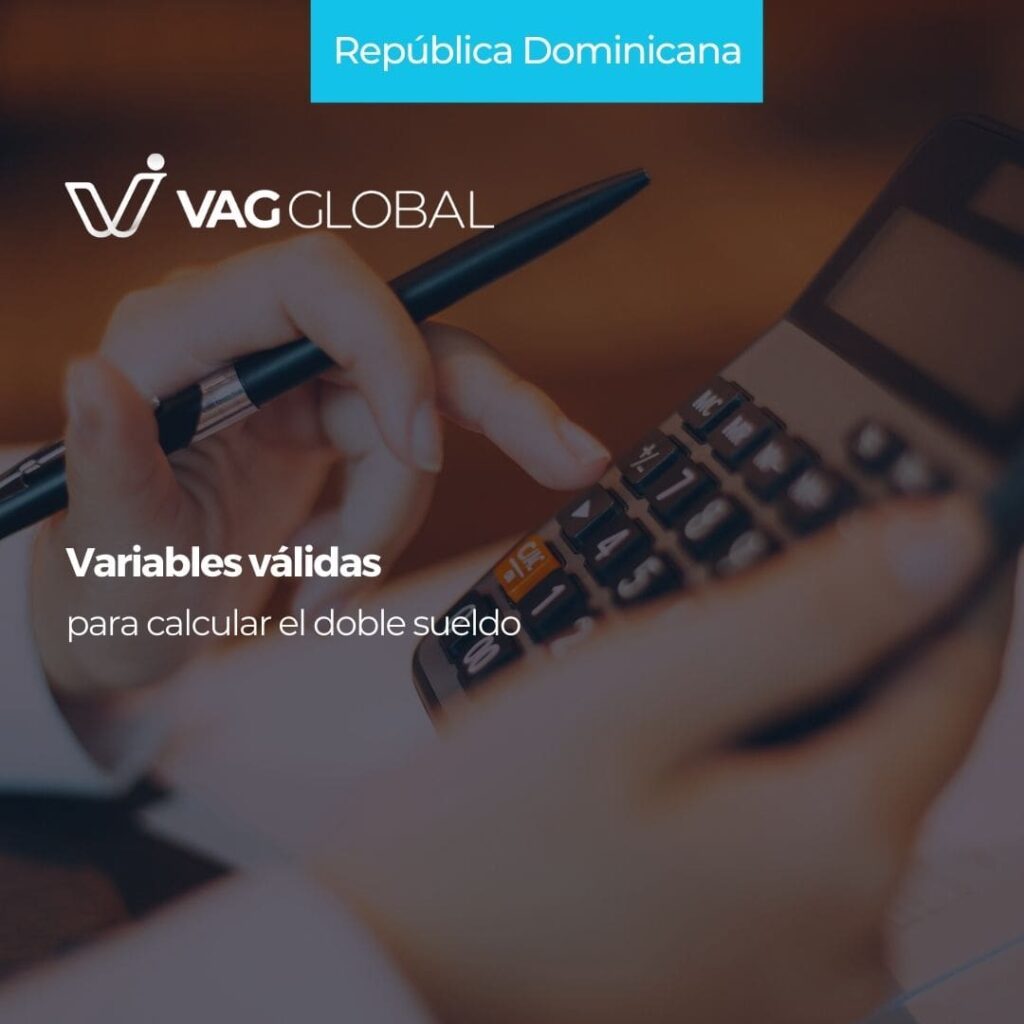 Variables válidas para calcular el doble sueldo
