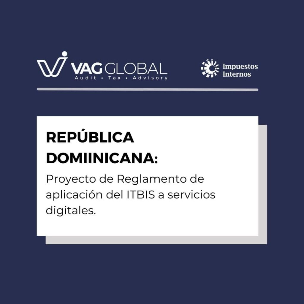 Proyecto de Reglamento de aplicación del ITBIS a servicios digitales