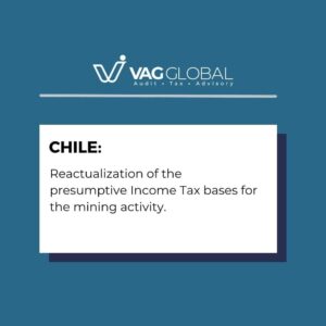 Reactualization of the presumptive Income Tax bases for the mining activity