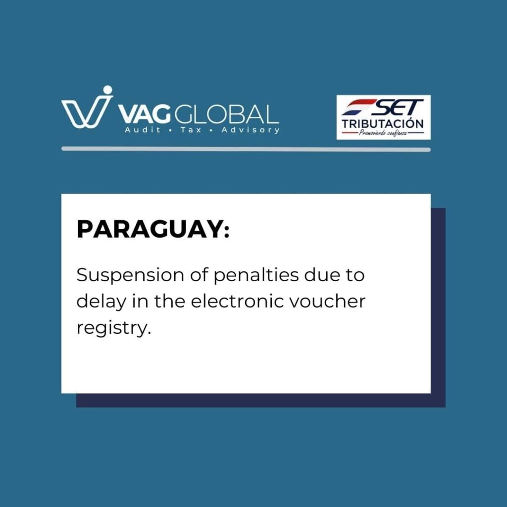 Suspension of penalties due to delay in the electronic voucher registry