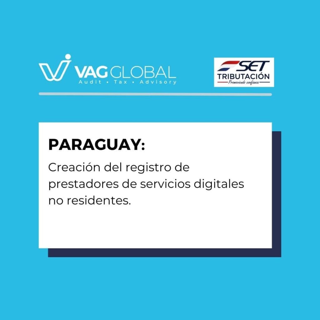 Creación del registro de prestadores de servicios digitales no residentes