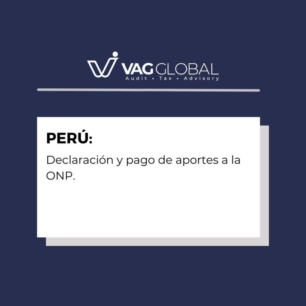 Declaración y pago de aportes a la ONP