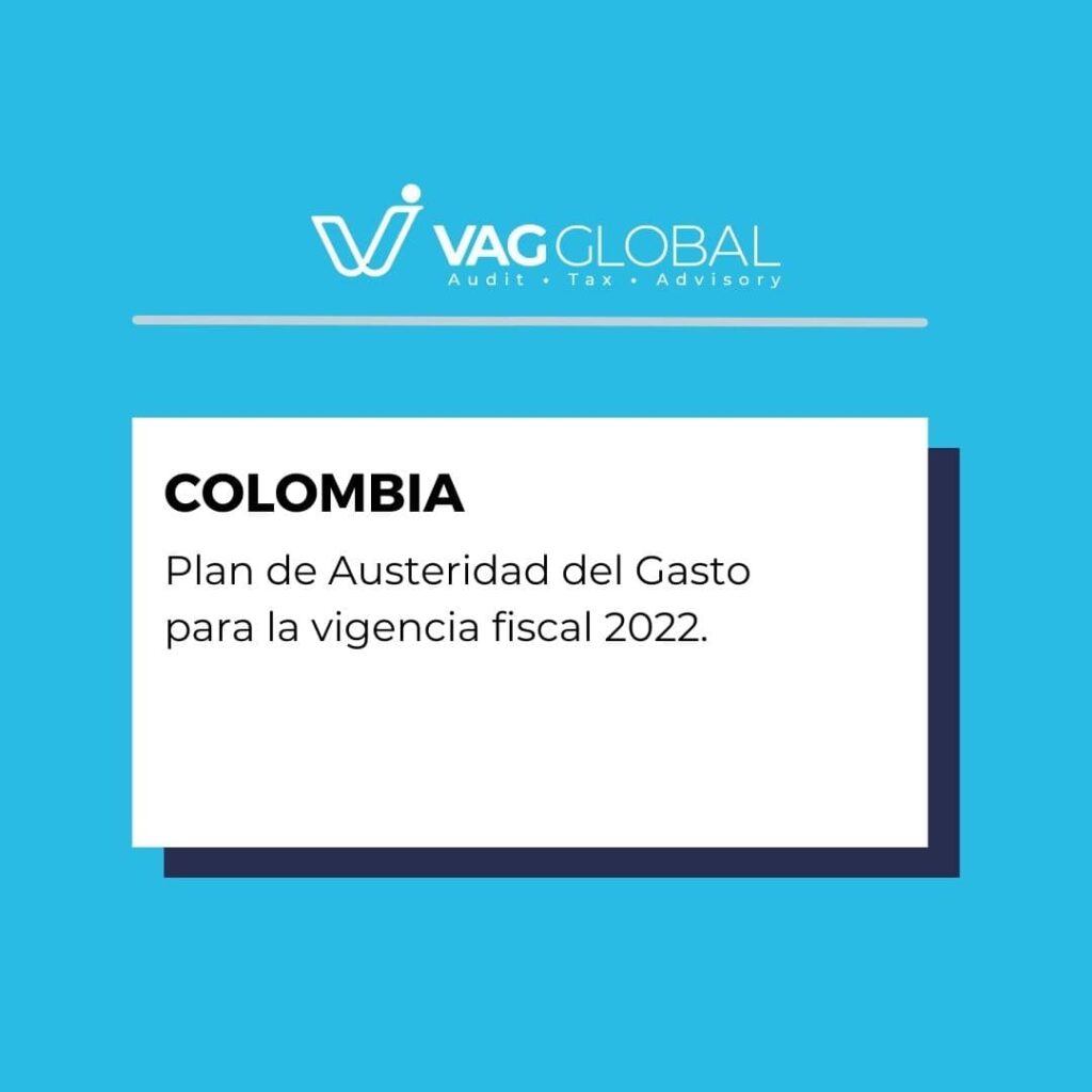Plan de Austeridad del Gasto para la vigencia fiscal 2022