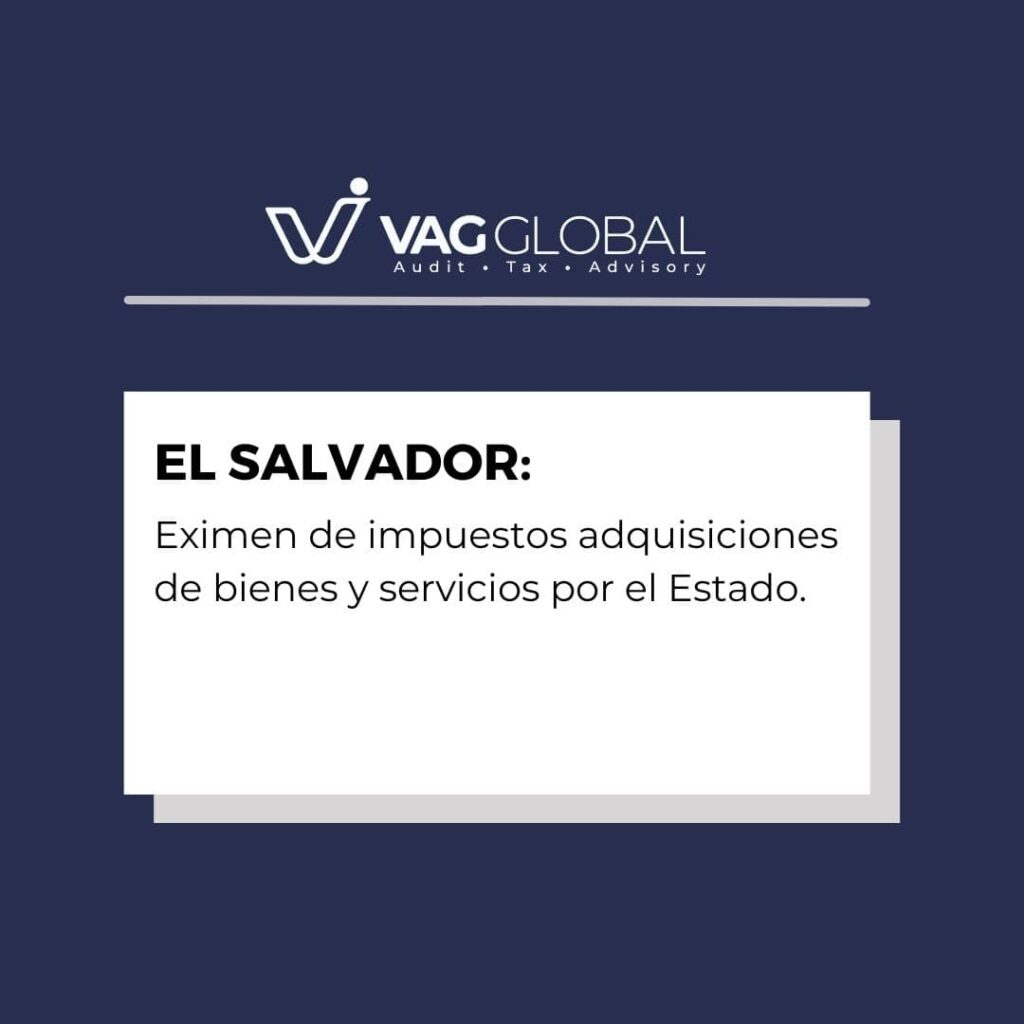 Eximen de impuestos adquisiciones de bienes y servicios por el Estado