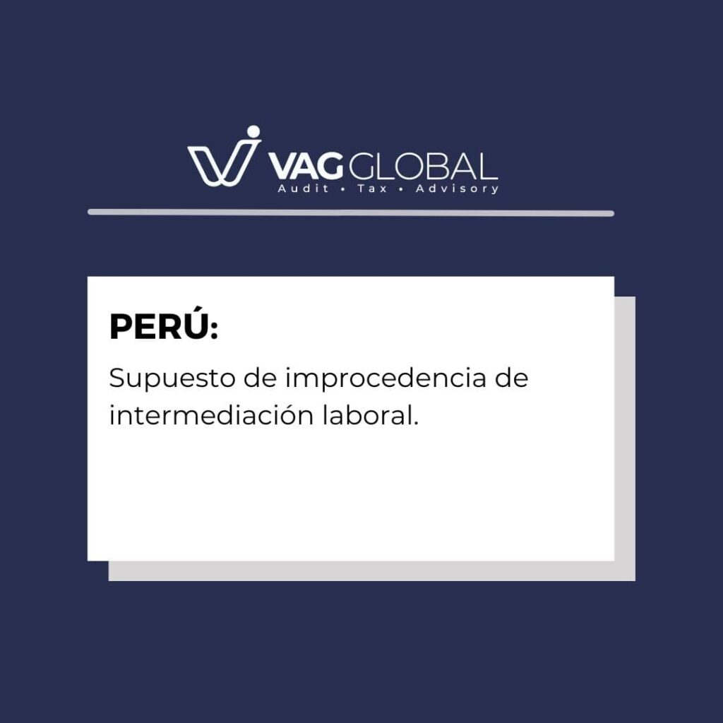 Supuesto de improcedencia de intermediación laboral