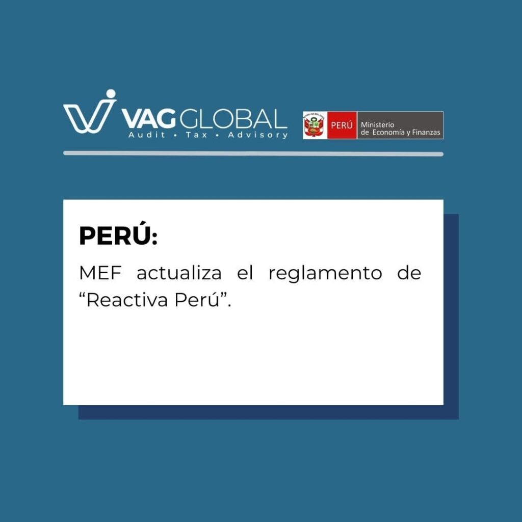 MEF actualiza el reglamento de “Reactiva Perú”