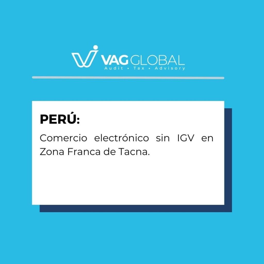 Comercio electrónico sin IGV en Zona Franca de Tacna