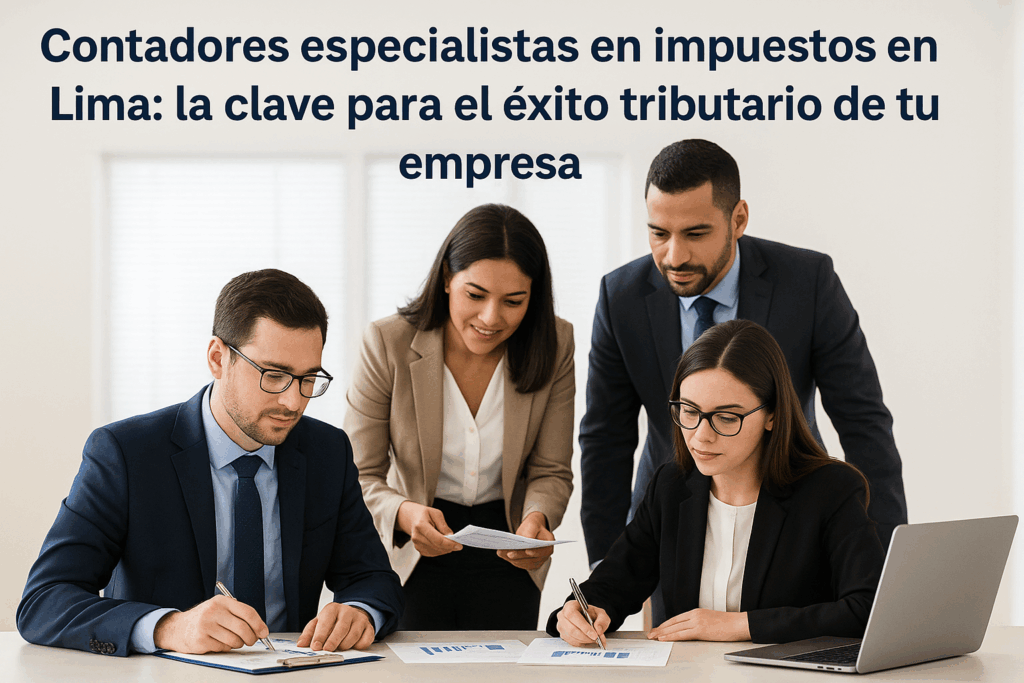 contadores especialistas en impuestos en Lima
